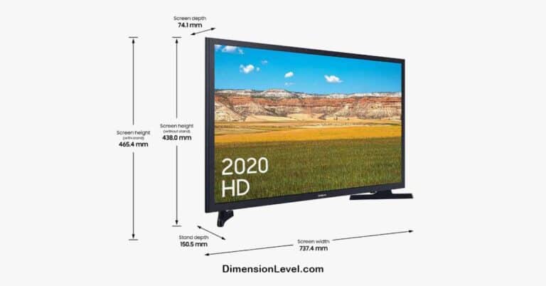 32 Inch TV Dimensions : 32 inch TV Size Width, Height - Dimension Level