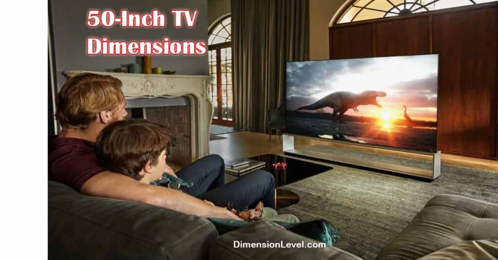 50 inch TV dimensions