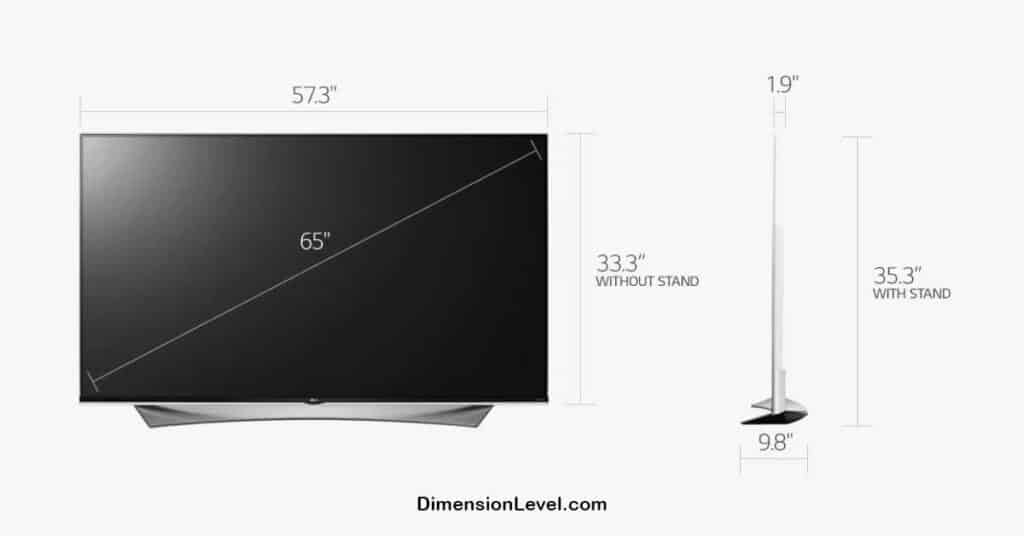 LG 65 Inch TV Measurements