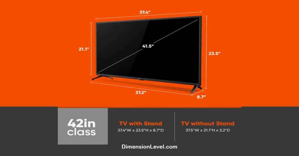 Typical Dimensions of a 42 Inch TV