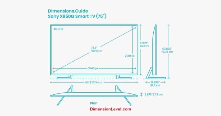75 Inch TV Dimensions- Size, Width, Height (Easy Guide) - Dimension Level